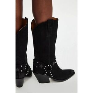 Free People Jo Ghost Houston Harness Western Boots- 8